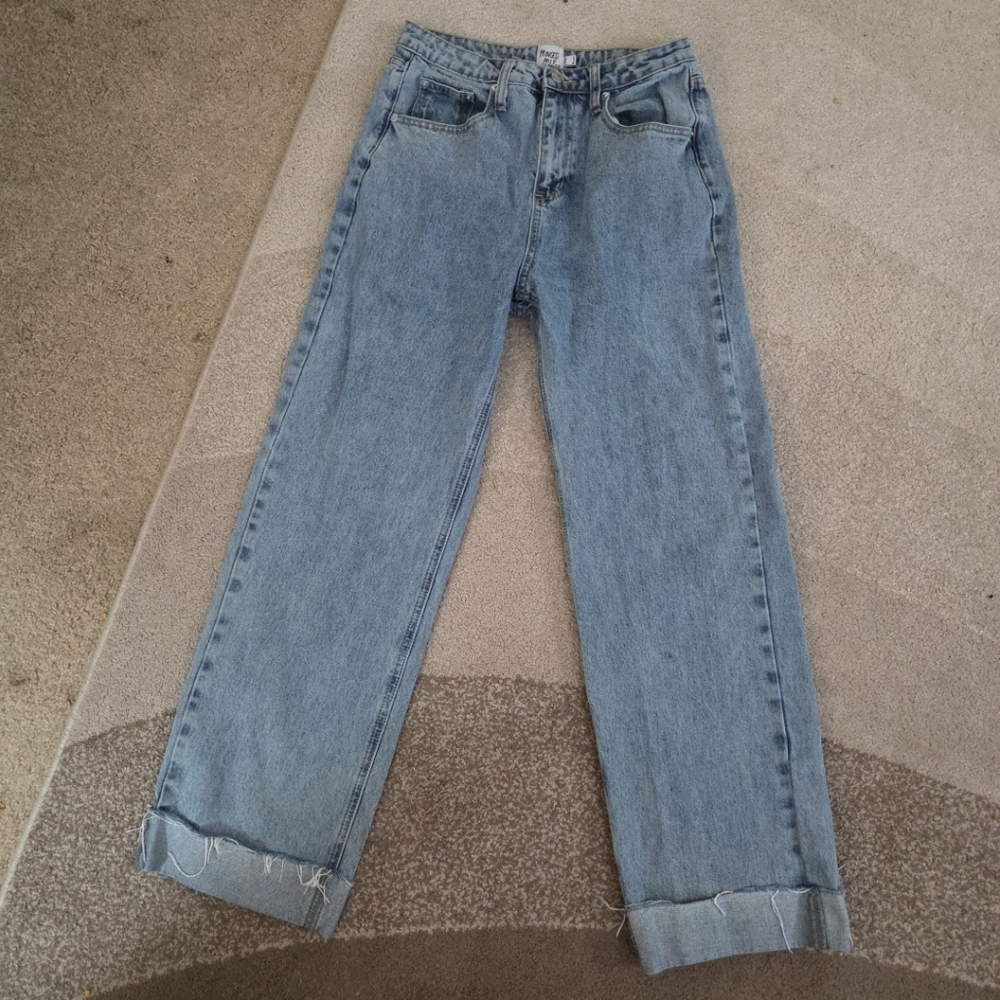 Princess Polly Light Blue Straight Leg Jeans
